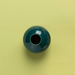 미니어처 컬러 달항아리 소_진청록