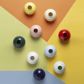 컬러 미니어처 달항아리(소 9P) 아티스트 임진호 예술소품