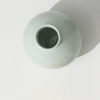 미니어처 컬러 달항아리 중_청자