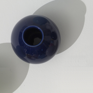미니어처 컬러 달항아리 중_코발트