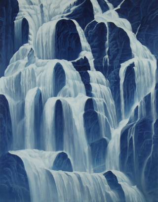 청산사유(무건리폭포) - 조광기