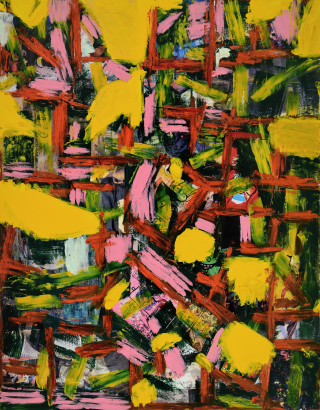 노란색 추상 - 박숙희