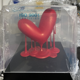 Sculpainting “LOVE” 레드 미니(아크릴박스 포함)