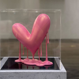 Sculpainting “LOVE” 핑크 미니(아크릴박스 포함)